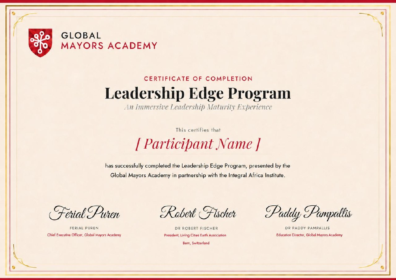 Leadership Edge certificate - Global Mayors Academy